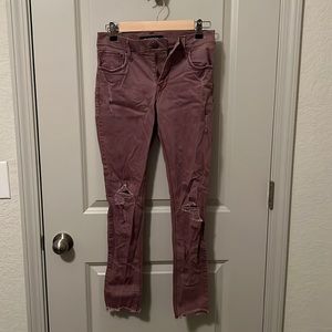 Express purple ripped jeans